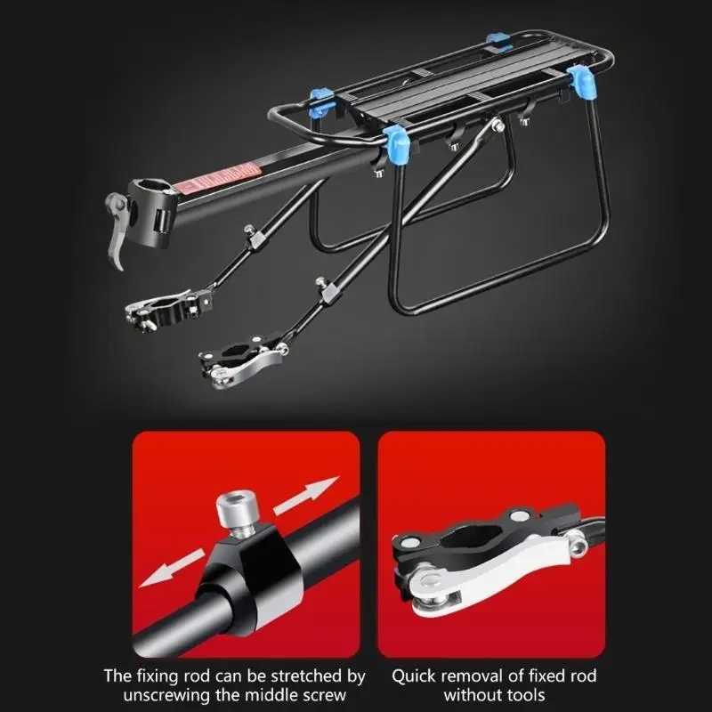

R6FE 20-29 inch Bicycles Bike Luggage Cargo Rear Rack Aluminum Alloy Bags Holder