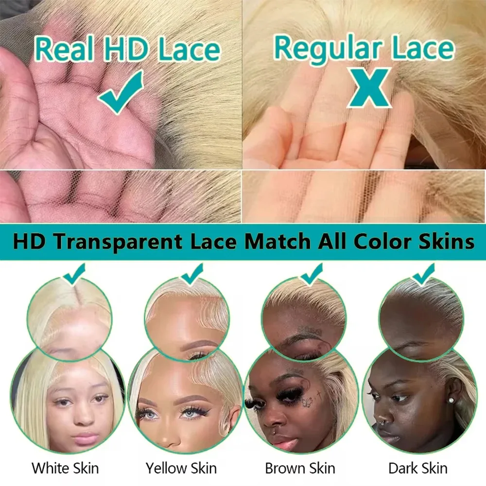 613 الجسم Wave13x6 شفاف HD الدانتيل شعر مستعار أمامي شعر الإنسان 200 الكثافة العسل شقراء قبل قطعها 13x4 الدانتيل الباروكات الأمامية للنساء #5