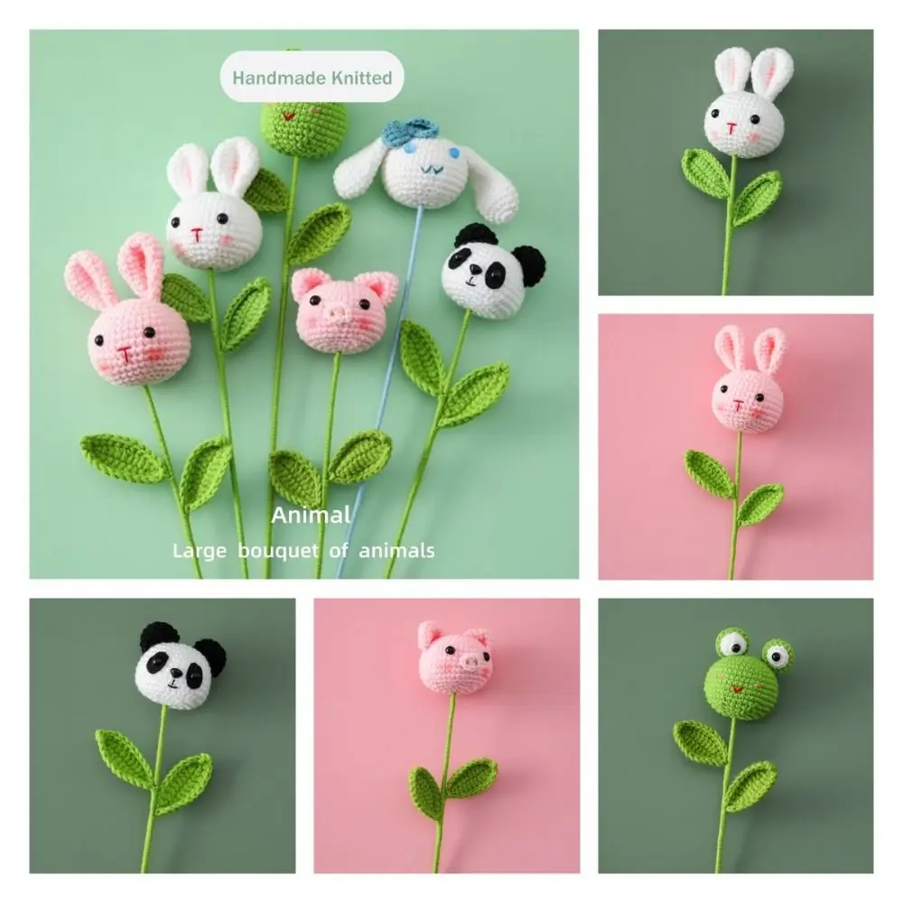 Simulated Flower 3D Animal Bookmark Flower Book Clip Book Paginator Flower Pagination Mark Weaved Book Page Marker