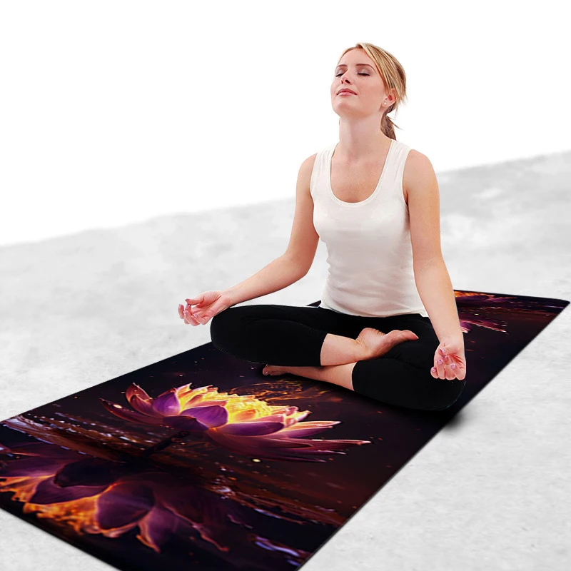 Yoga Pilates Meditation Mat Galaxy Magic Lotus Carpet Chakra Healing Rugs Linking Cosmic Energy Astrology Tarot Card Crystal Pad