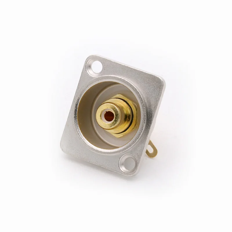 2pcs  Female RCA Panel Mount Chassis Socket Connector, Excellent quality, Black Female Socket, Red&Black Colors Available