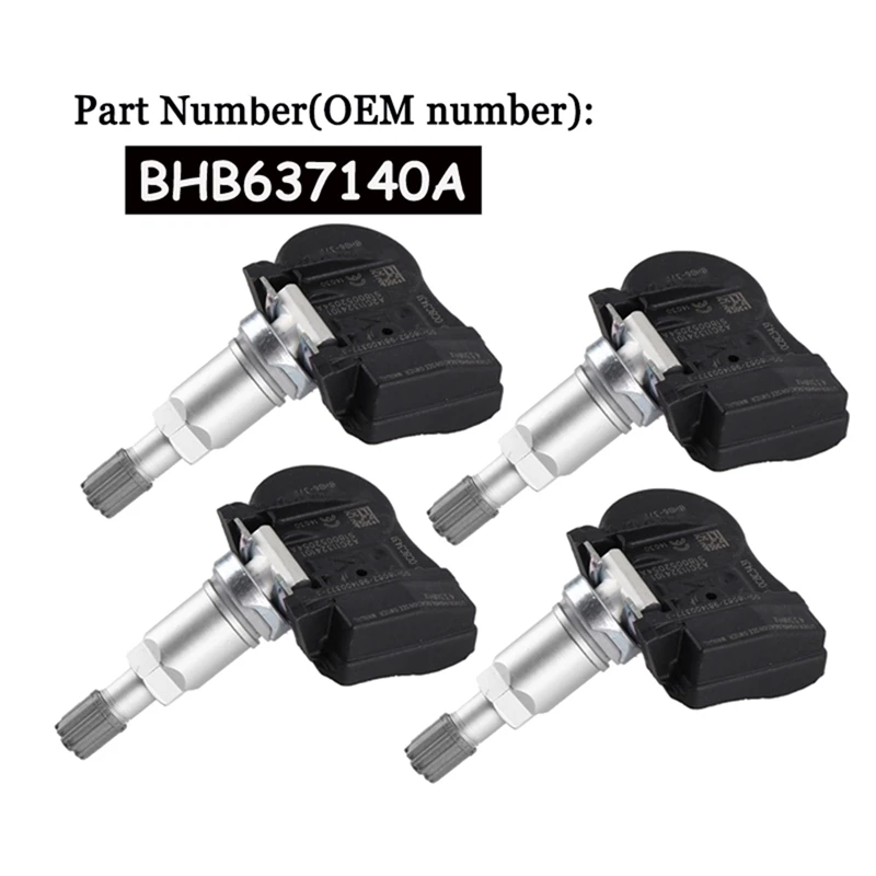 4 Pcs/Lot BHB637140A 433 MHZ Tire Pressure Sensor TPMS For Mazda 2 3 5 6 CX-5 CX5 CX-6 CX6 CX-9 CX9 MX-5 Artz GS1D37140