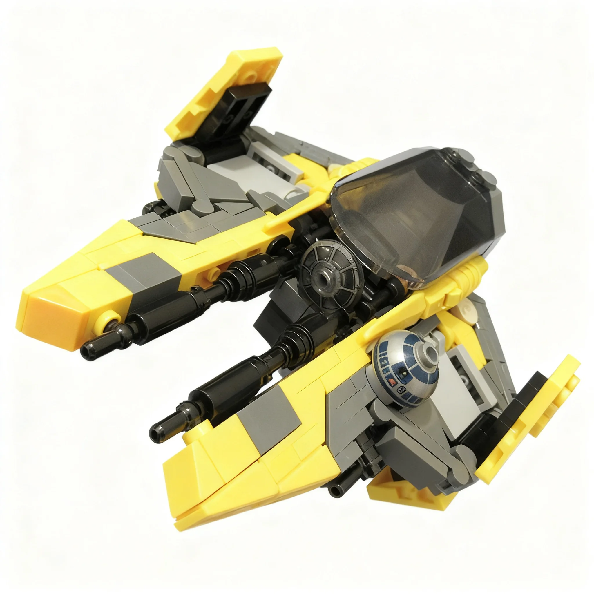 223pcs MOC Star Battle Anakin's Eta-2 Interceptor 1 42 Scale Model Building Blocks Idea DIY Craft Collection Creative Assemble