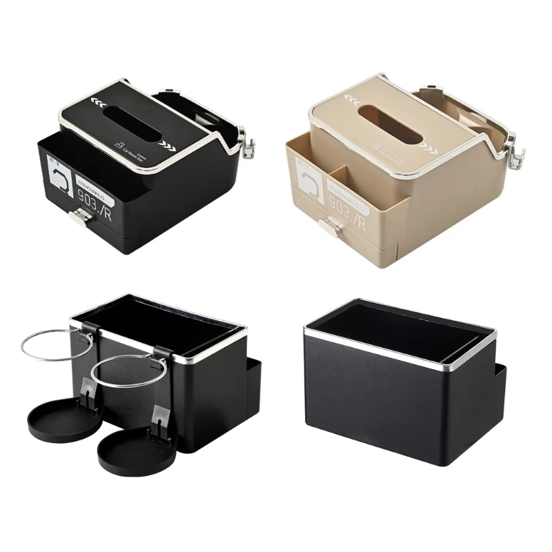 

094D Car Console Organizers Car Cup Holder Storage Car armrest Box Storage Box Auto Console Side Storage Box with Cup Holder