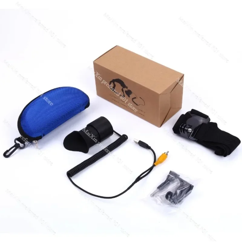 عرض ساخن لعام 2025 منظار أحادي العين مثبت على الرأس 80 بوصة شاشة كبيرة 0.39 بوصة OLED مع عدسات 38 مللي متر تدعم تعديل سطوع الديوبتر