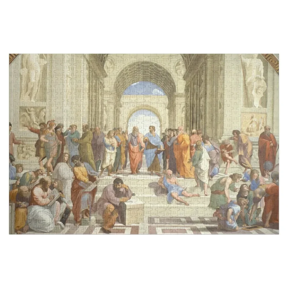 

The Ancient Greek School of Athens Philosophers Raphael Jigsaw Puzzle Baby Wooden Christmas Toys Customized Kids Gift Puzzle