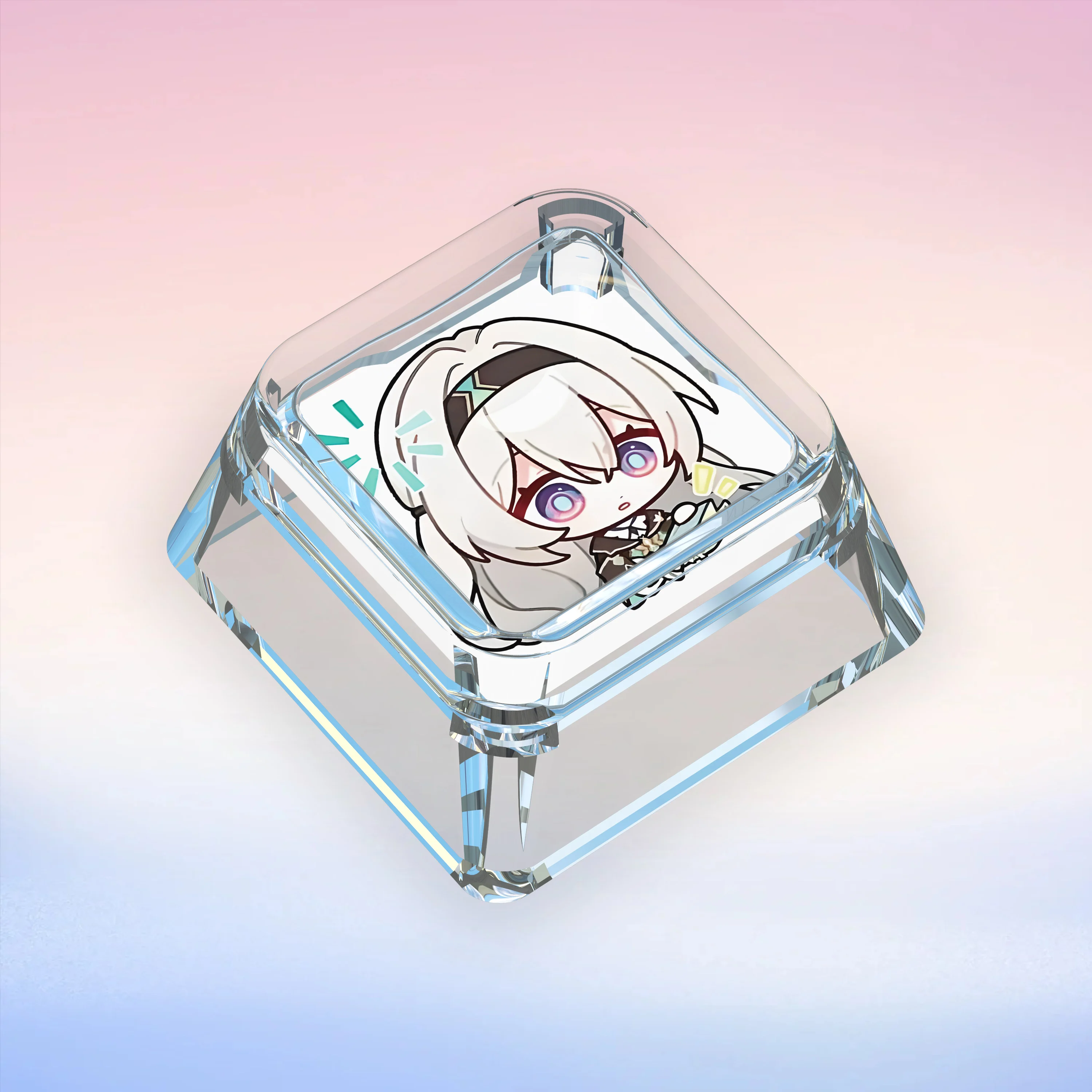 19 نماذج لتقوم بها بنفسك Honkai ستار السكك الحديدية اليراع لطيف لوحة المفاتيح الميكانيكية Keycap شفافة نقل الضوء أغطية المفاتيح الميكانيكية هدية #4