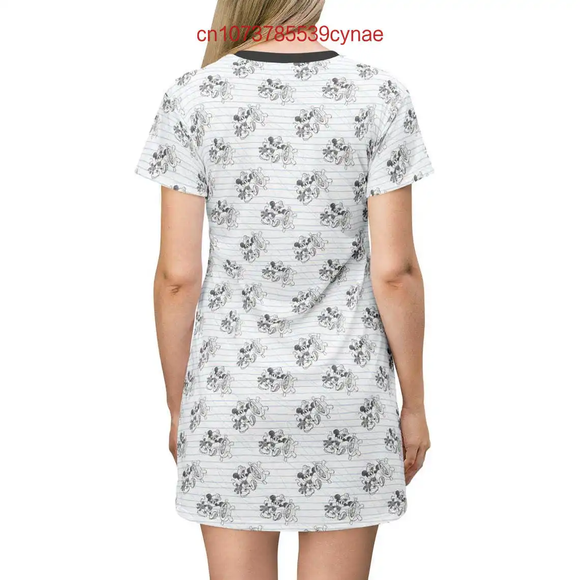 Nuovo schizzo di Steamboat Mickey T-shirt da donna Abito stampato in 3D Disney Street Fashion Abito a maniche corte Abito sexy Y2K