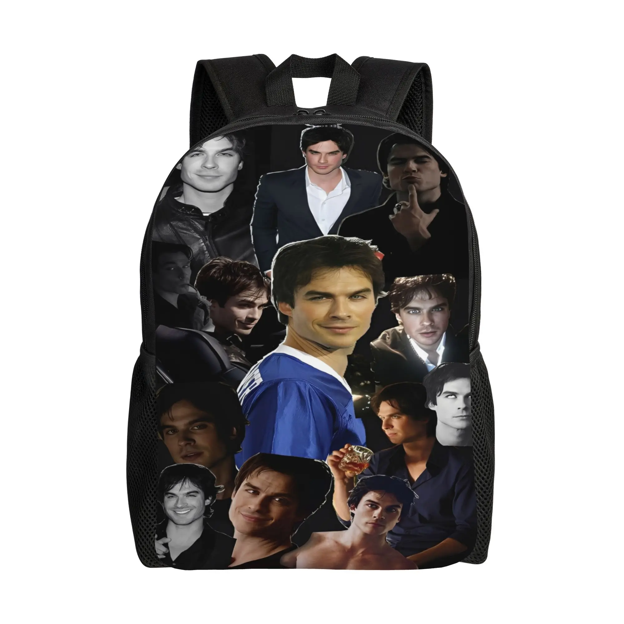 

The Vampire Diaries Damon Salvatore Backpack Streetwear Backpacks Student Travel Big School Bags Custom Rucksack
