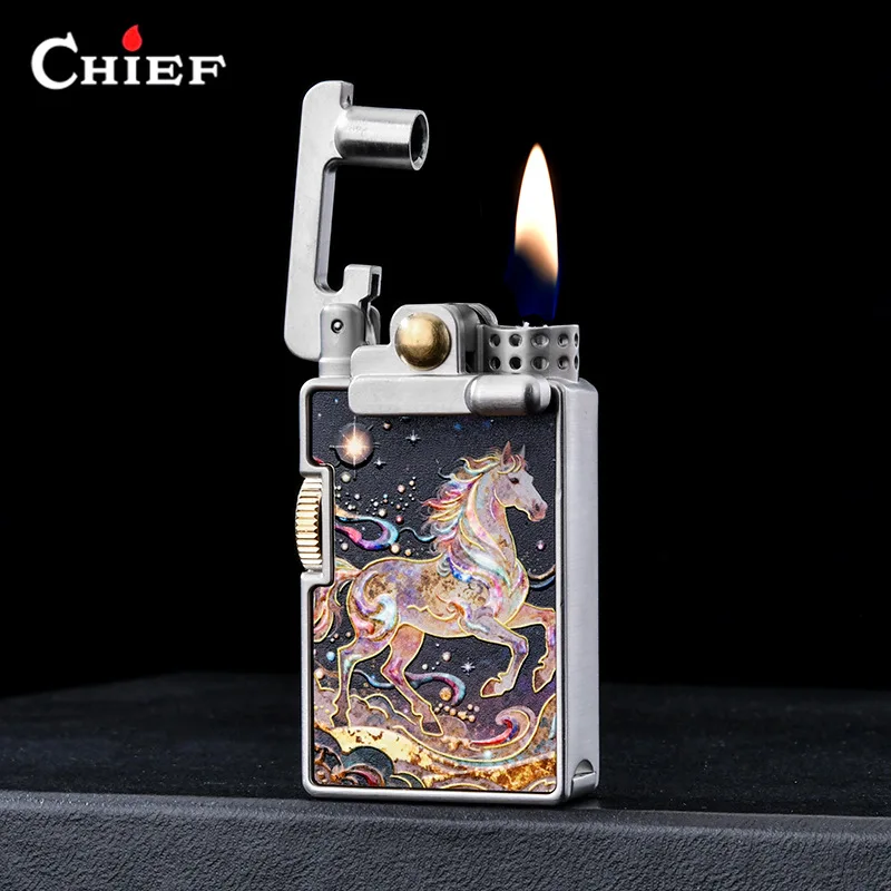 CHIEF 718 Rocker Fuel Lighter, Creative Rocker Ignition, Stylish & High-Appearance, Trendy Birthday Gift for Boyfriend