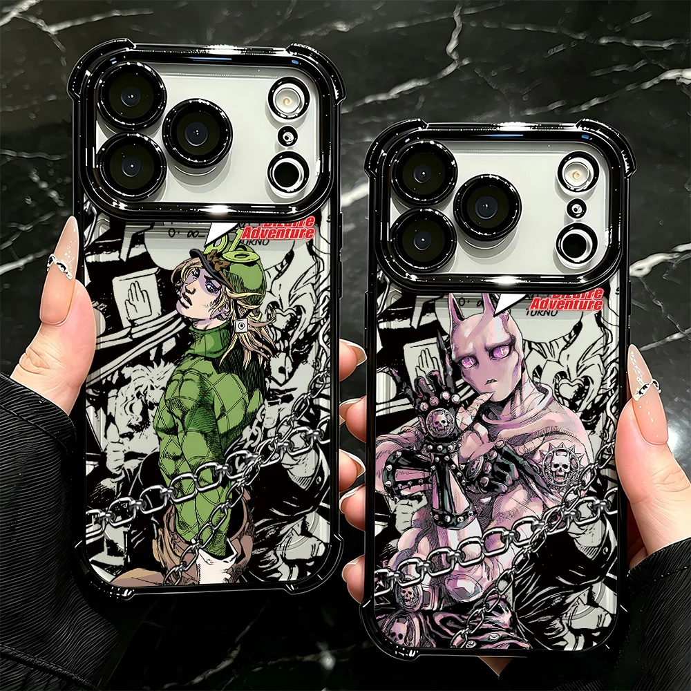 Plating Phone Case For Samsung A37 A57 A07 A36 A16 A06 A35 A55 A25 A26 A15 A34 A05 A04 4G 5G Cool J-Jojo Bizarres Adventures