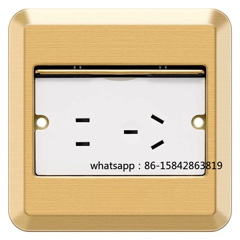 Floor Socket Invisible All-copper Waterproof Floor Cover Five-hole Hidden Floor Plug Multifunctional Household
