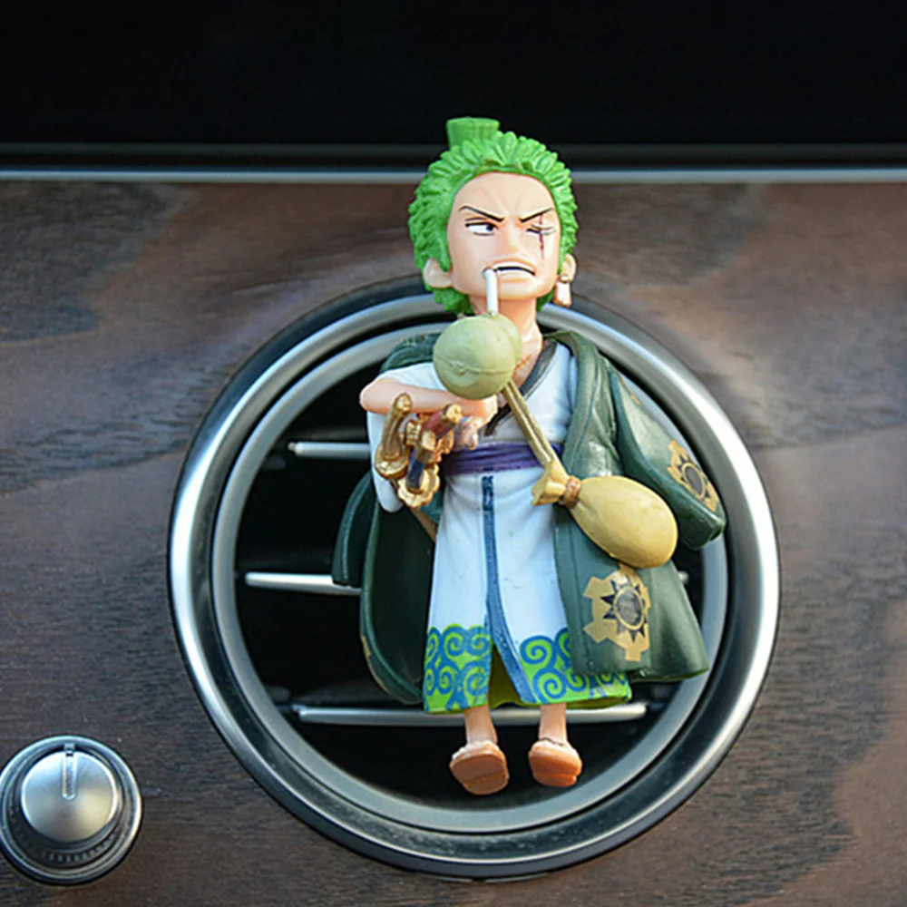 One Piece Car Air Freshener Aromatherapy Luffy Zoro Anime Character Models Air Outlet Fragrance Flavor Auto Decoration Kids Toys