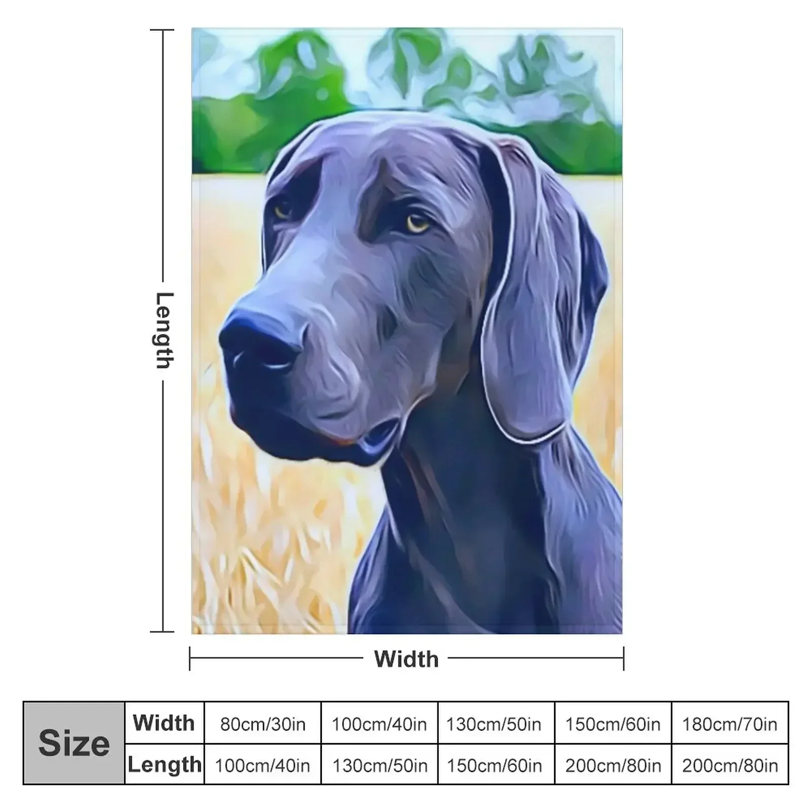 New The Weimaraner Hunting Dog Throw Blanket Kid'S manga Blankets