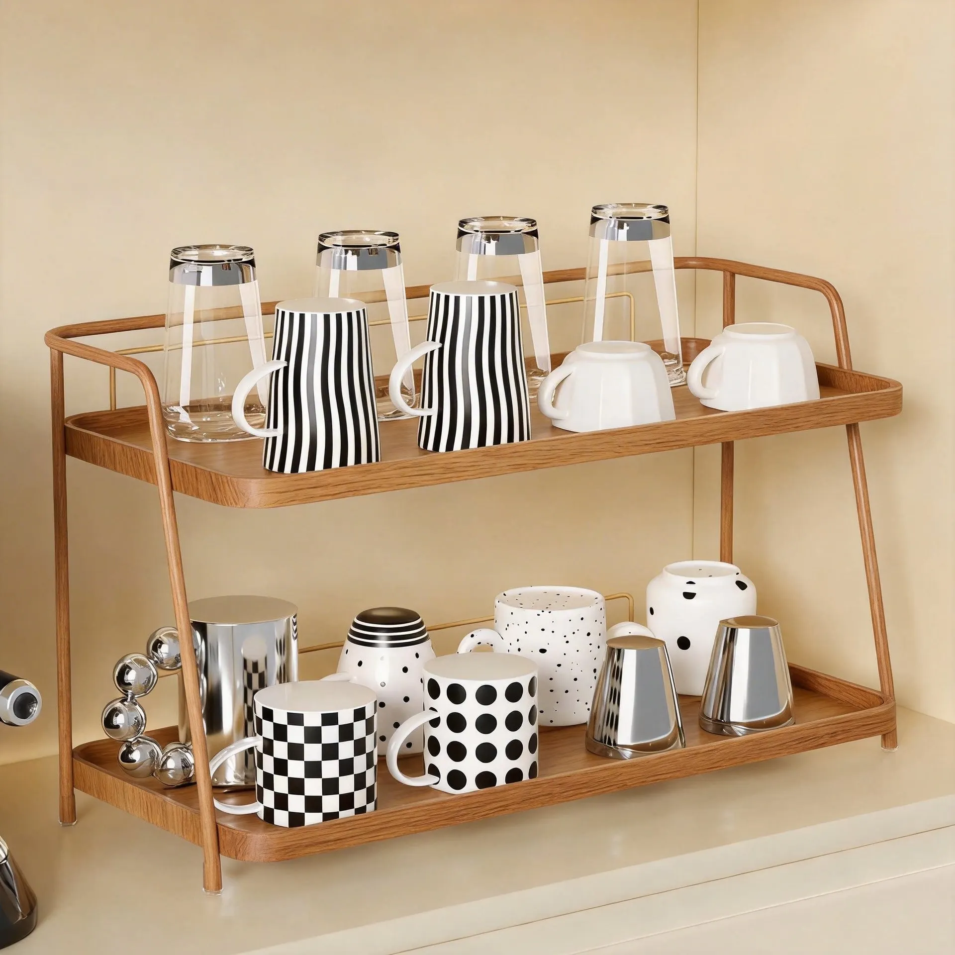 

HYS water cup rack household simple storage cup holder large capacity coffee cup mug rack