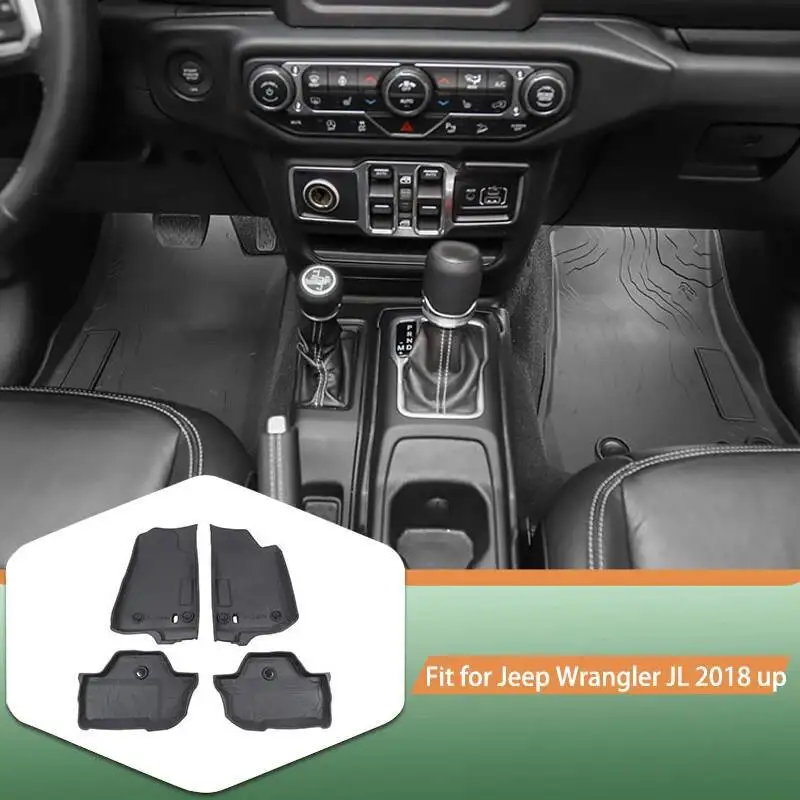 

Автомобильный оригинальный коврик для ног, антигрязный коврик для Jeep Wrangler JL 2018 Up, 2-дверный, аксессуары для салона автомобиля