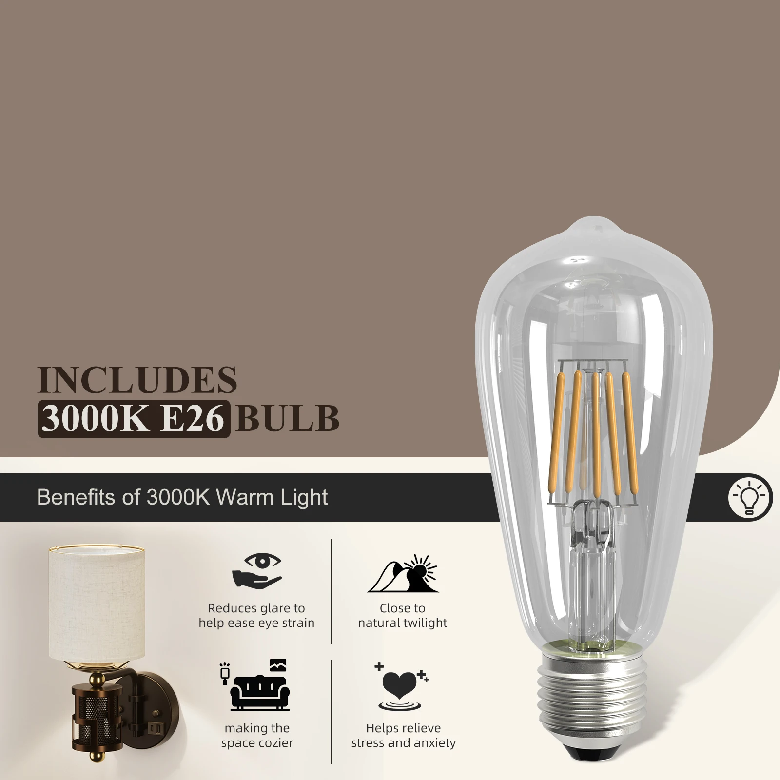 Rechargeable Wall Sconce Dimmable Wall Lamp with USB Charging, Modern Style Wall Light for Bedroom Living Room (Bulb Included)