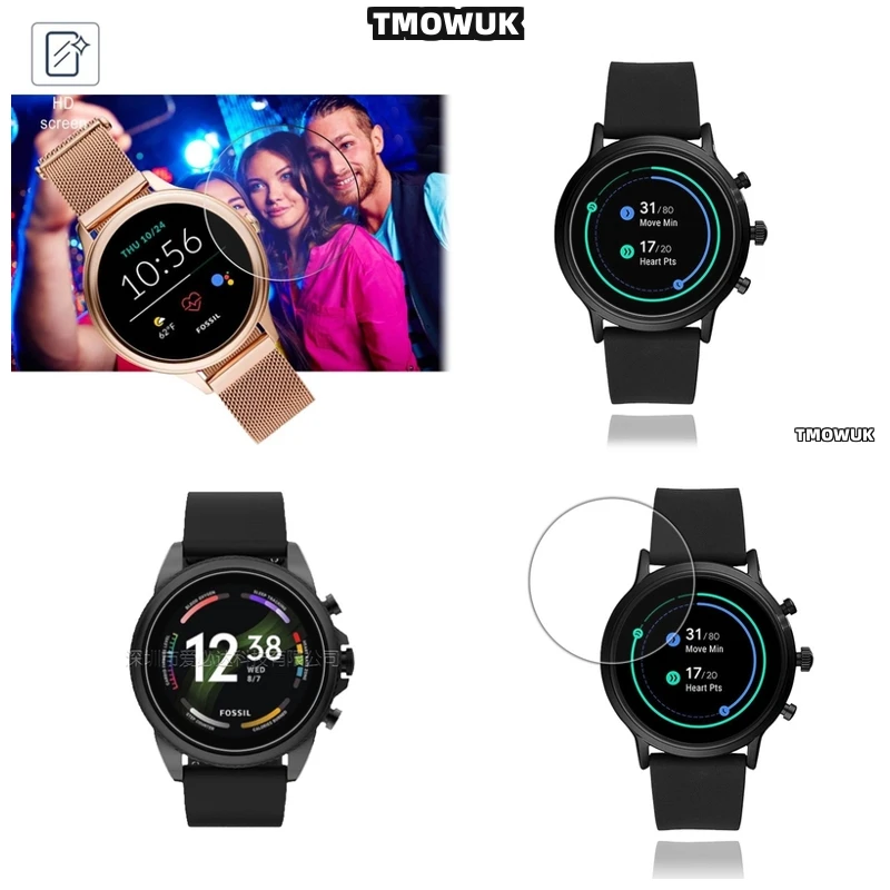 

For FOSSIL Gen 5 5E 6 42MM 44MM - HD Tempered Glass - Anti-Scratch 9H Hardness Ultra-Thin