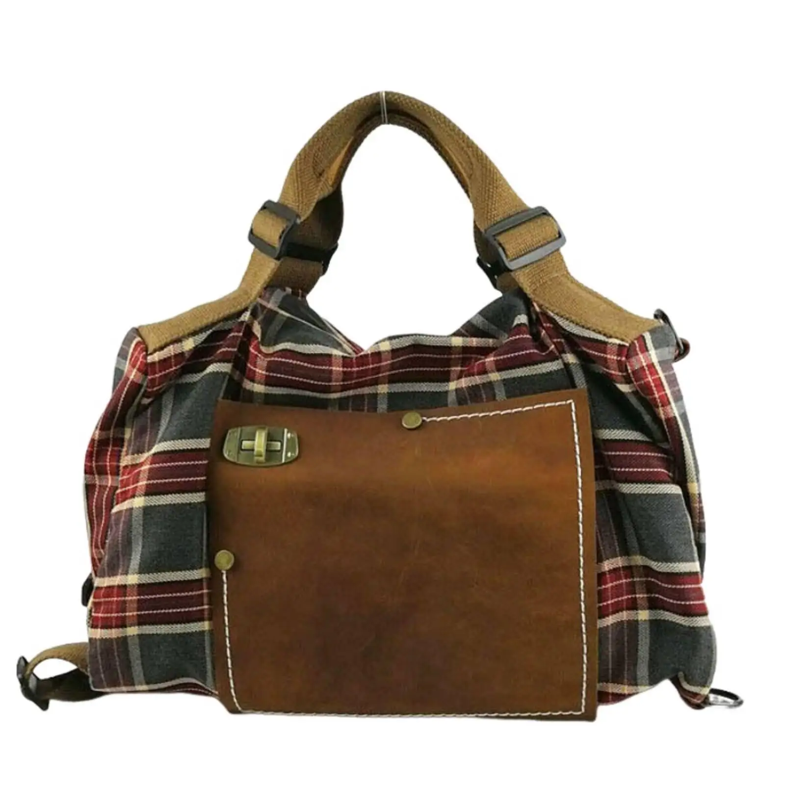 Multi Way Tote Backpack Vintage Design Multi Way Shoulder Tote Adjustable Straps Convertible Backpack Purse for Students,