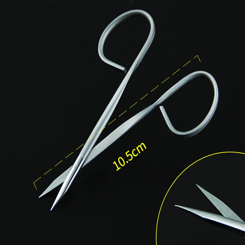 

Twisted handle serrated scissors Fine stitching scissors Double eyelid stitching scissors