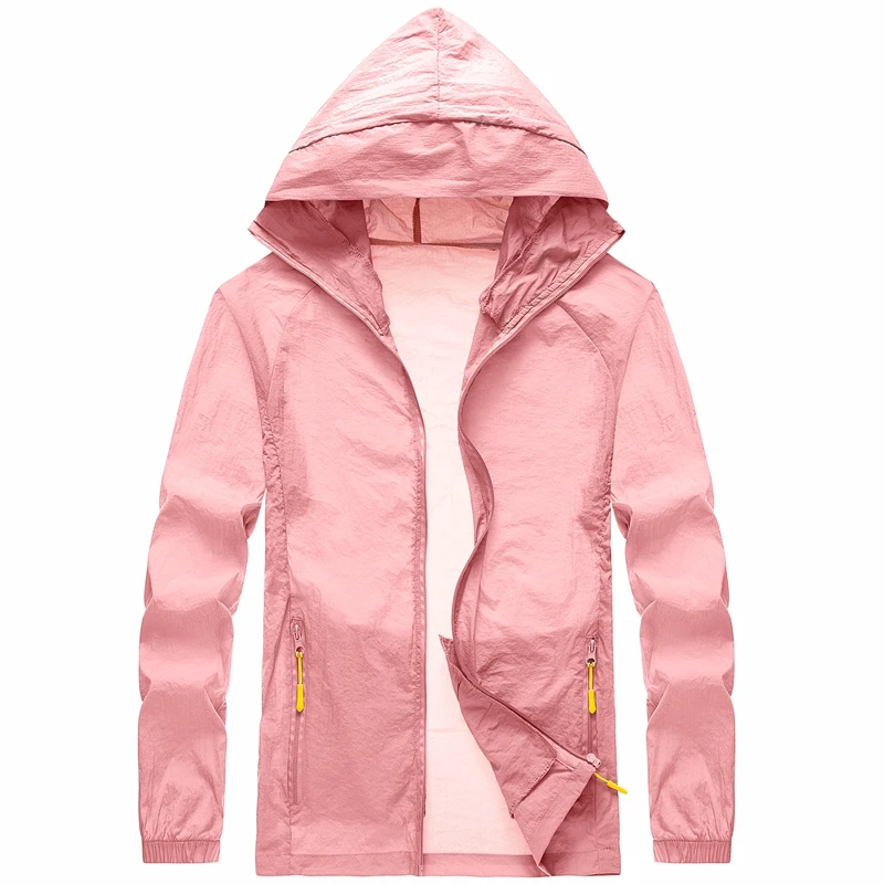 

Solid Zipper Breathable UV Resistant Men Summer New Outdoor Windbreaker Jacket Quick Dry Skin Coats Men Sun Protection Clothing