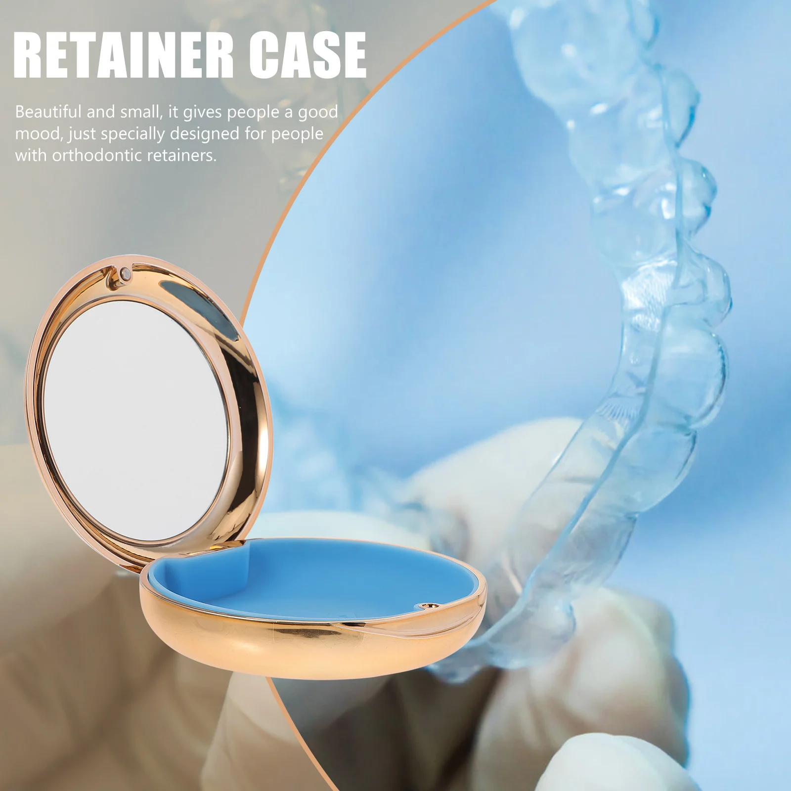 

1pc Dental Retainer Box Premium Portable Storage Case For Dentures Braces Aligners Small Lightweight Travel Friendly Denture