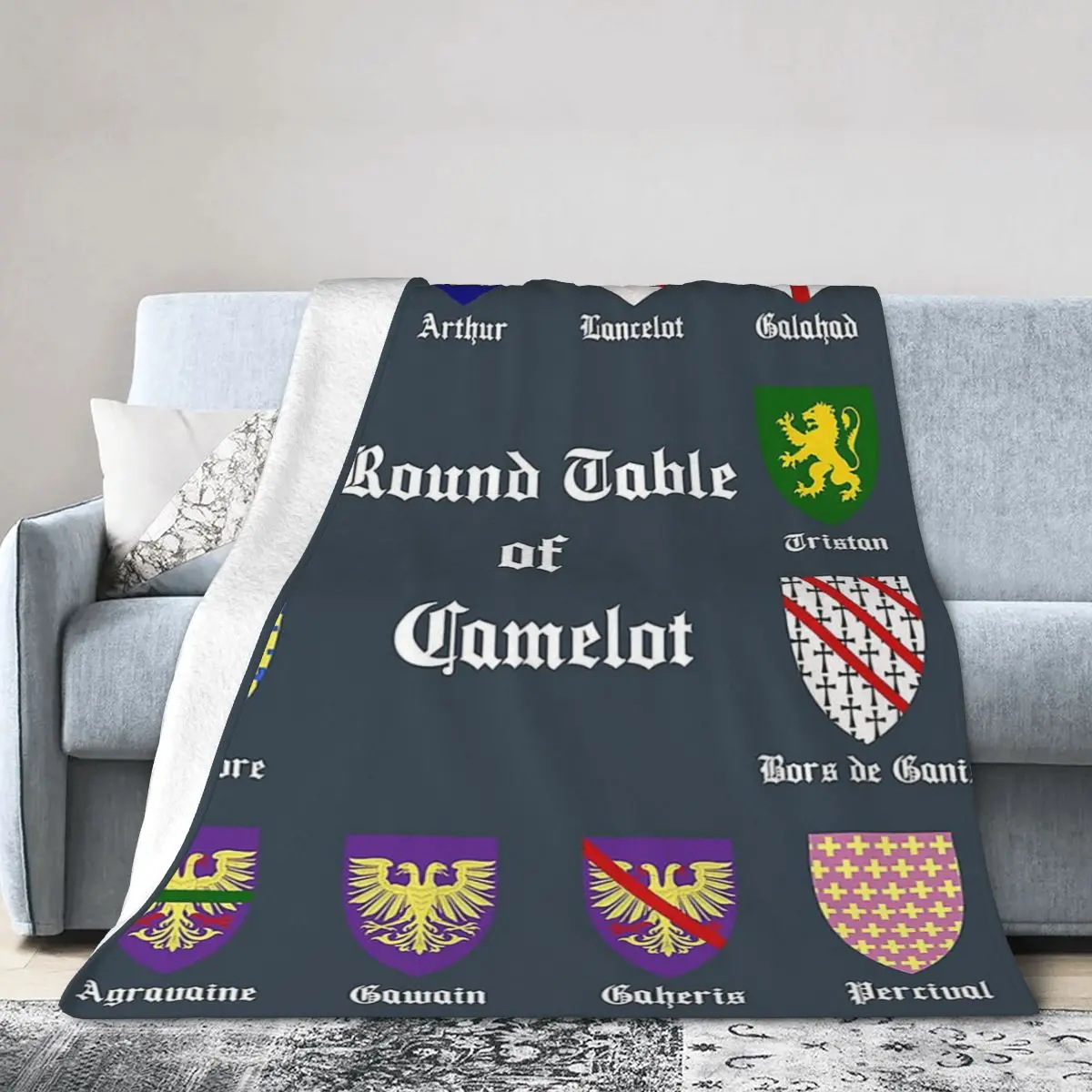 Round Table Of Camelot Blanket Soft Warm Flannel Throw Blanket Bedspread for Bed Living room Picnic Travel Home Sofa