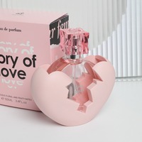 Love Story Perfume - Crystal-Embellished Heart Bottle for Women, Long-Lasting Floral Fragrance, New Luxury Scent for Middle East
