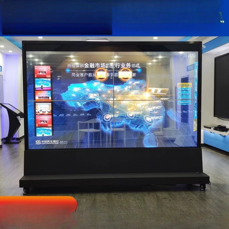 55 inch OLED transparent splicing screen can touch self-luminous high definition double-sided screen