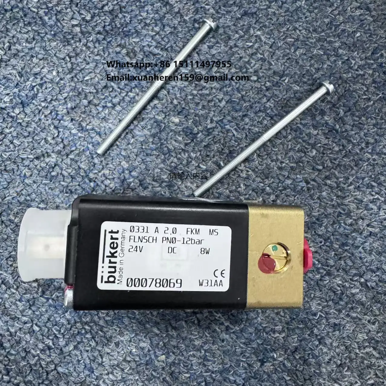 00078069 Solenoid Valves 0331A2.0 Solenoid Valves 0331A2.0