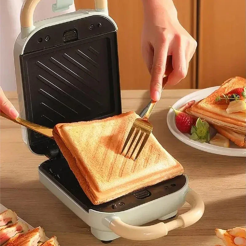 

Electric Sandwich Maker Toaster Making Machine Breakfast Sandwiches Waffles Taiyaki Takoyaki Donuts Baking Pan Oven Molds