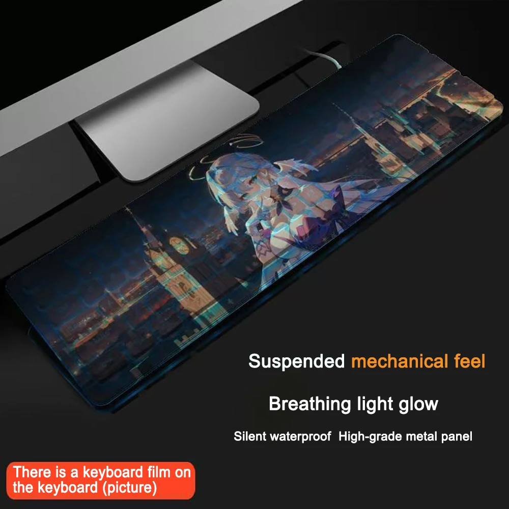 

104 Keys Honkai: Star Rail Keyboard Gaming Anime Robin Wired Backlit Gaming Keyboard Keycap For Office Laptop Games Accessories