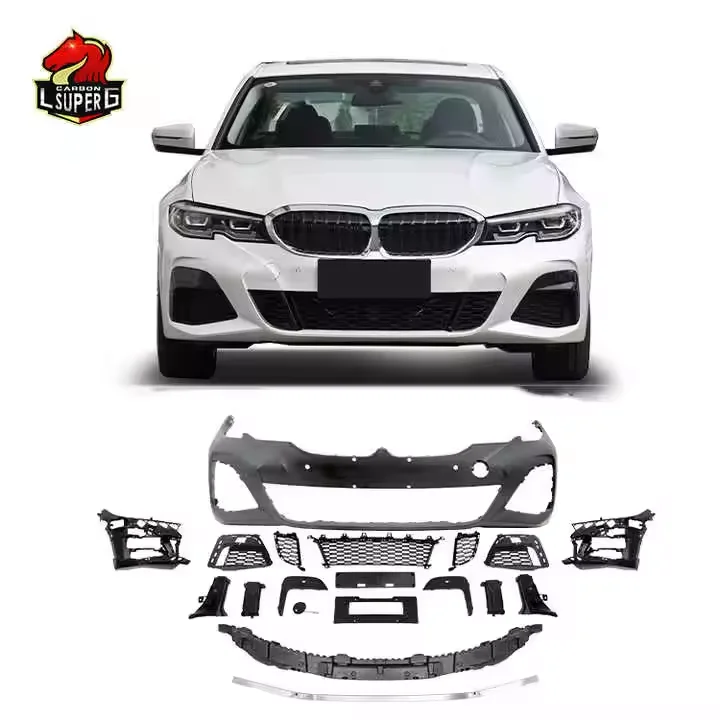 Auto Parts PP Material MT Style Body kit For  3 Series G20 G28 Pre Facelift Car Bumpers  Side Skirts 2018-2022