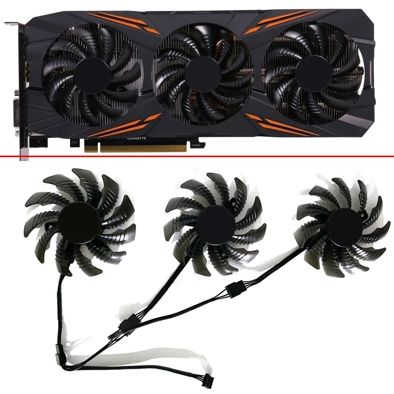 NOWY 78MM 4PIN T 128010 SU PLD08010S12HH GTX1080 wentylator GPU dla Gigabyte AORUS GTX1060 1070 1080 G1 GTX 1070Ti 1080Ti 960 980Ti