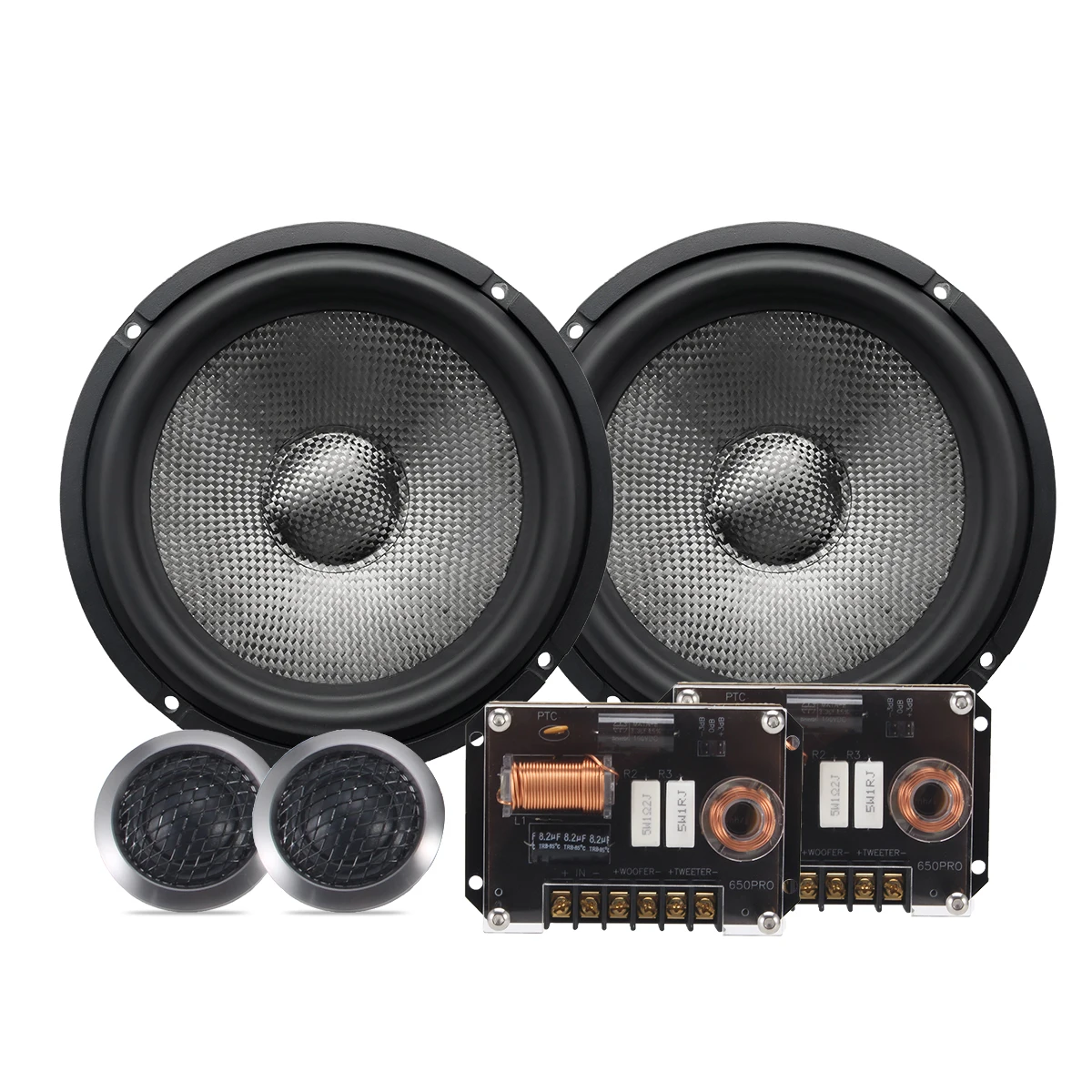 Zeming Audio NK-65201 Best OEM 6.5 Inch 40w 2-way Car Component Speaker System for Cars