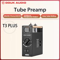 Douk Audio T3 Plus Mini 6A2 Vacuum Tube MM / MC Phono Preamp for Turntables HiFi Stereo RCA Pre-Amplifier Headphone Amp
