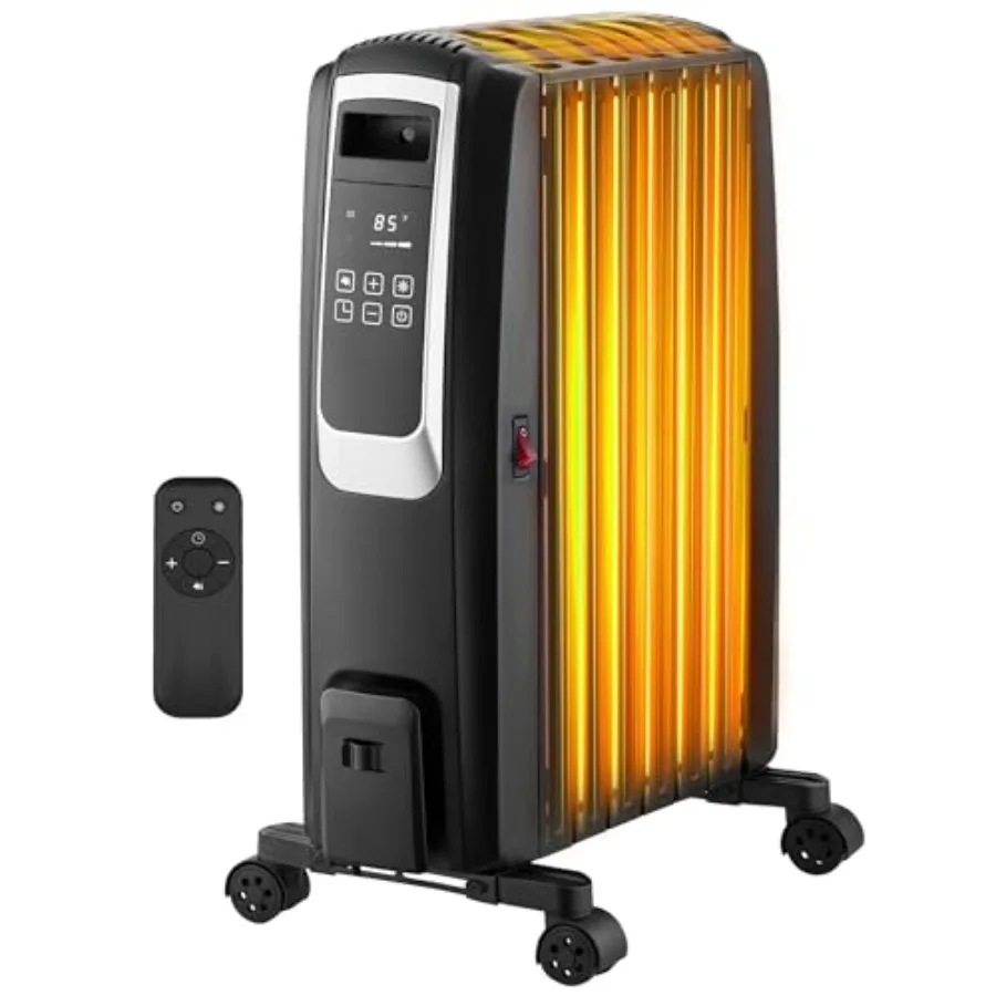 

Масляный радиаторный обогреватель Электрические излучающие обогреватели для использования в помещении Портативный обогреватель для большой комнаты с режимом ЭКО Тихий нагрев