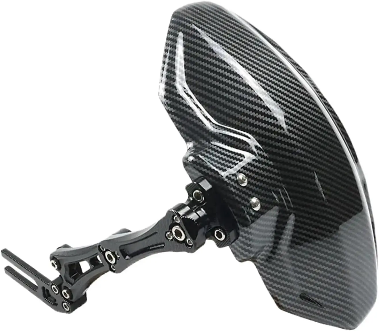 

Motorcycle Rear Mudguard Splash Guard Decor Compatible With Technologies Durable(Black)