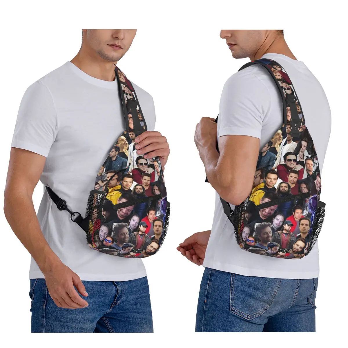 

Себастьян Стэн, нагрудная сумка для колледжа, мужской рюкзак через плечо, нагрудная сумка, дорожный походный рюкзак, сумка на плечо