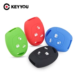 KEYYOU 3 przyciski silikonowy klucz pokrywa dla Ford MONDEO FIESTA FOCUS C-MAX S-MAX TRANSIT KA GALAXY zdalny uchwyt Case FOB