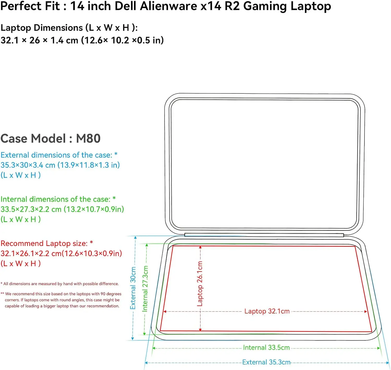 Imagem -02 - Capa Protetora Rígida Eva Compatível com Laptop de 14 Dell Alienware X14 r2 Gaming Manga Impermeável e Anti-choque