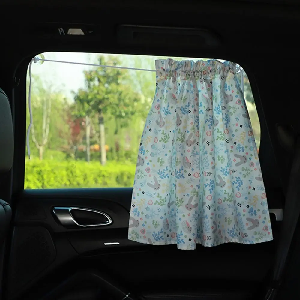 Horse Flower Baby Activity Supplies Rear Side Window Shade Car Sun Shade Curtain Windshield Visor UV-protection Car Curtain