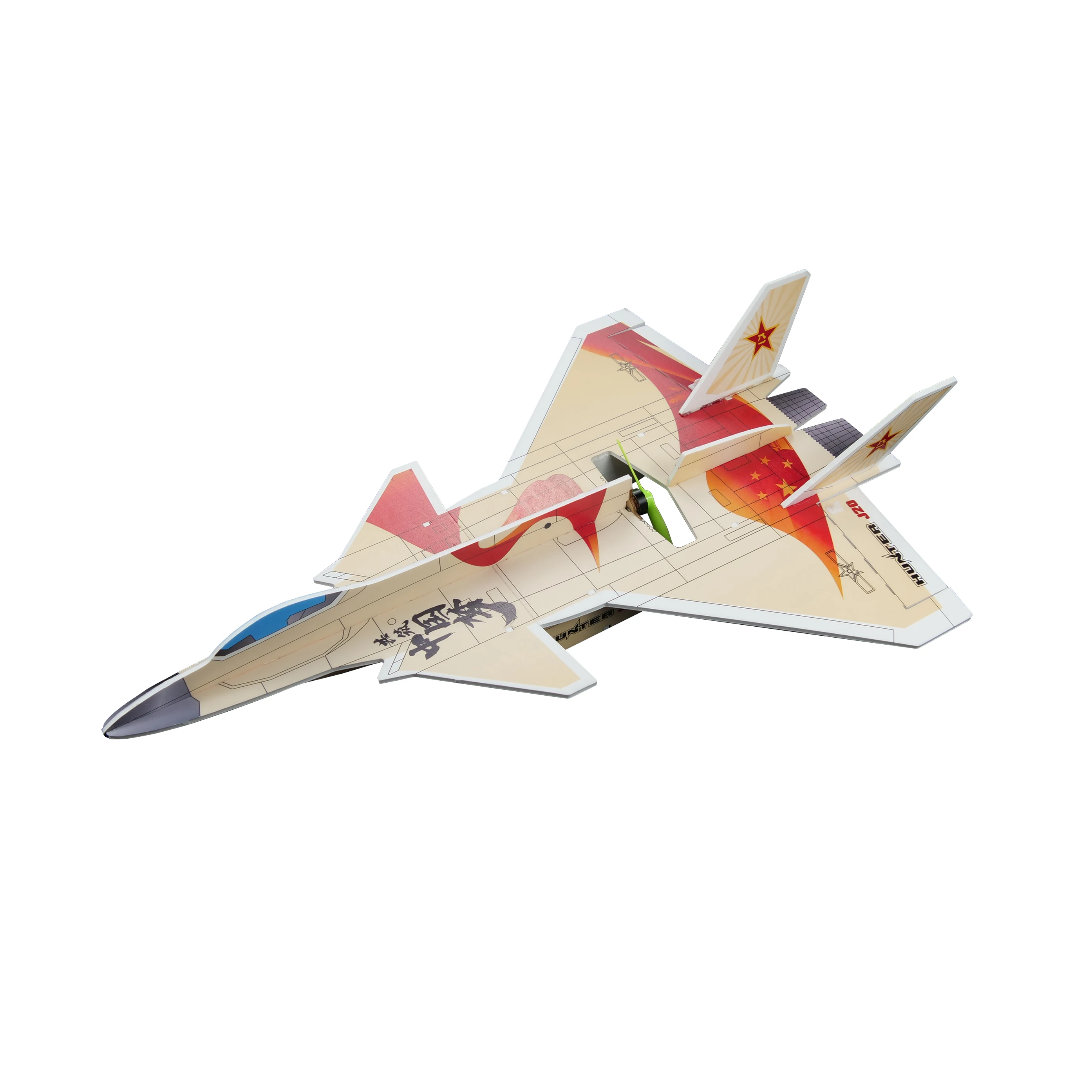 HEEWING/HEE WING - HUNTER MPP Foam Plane RC Airplane：J-20 Airplane Frame  KIT/PNP/ARF 400mm Wingspan Brushless Fixed-Wing