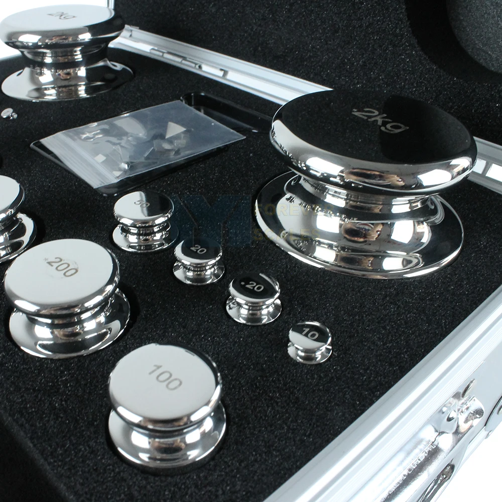 

TLF FOREVER SCALES 304 Stainless Steel F1 F2 Class Standard Weight 1mg-2kg 27pcs Calibration Weights Set