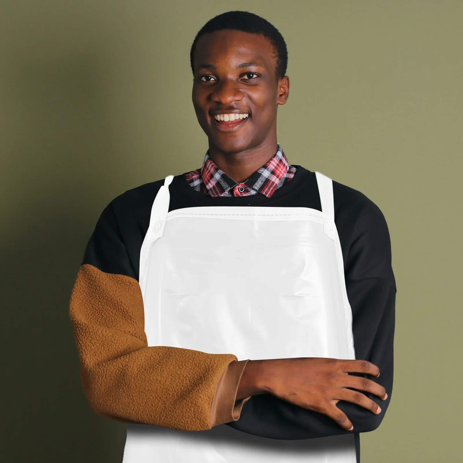 

4Pcs Waterproof Kitchen Aprons Frosted PVC Oil-Proof Adjustable Cooking Bbq Dog Grooming Gardening Cleaning Apron