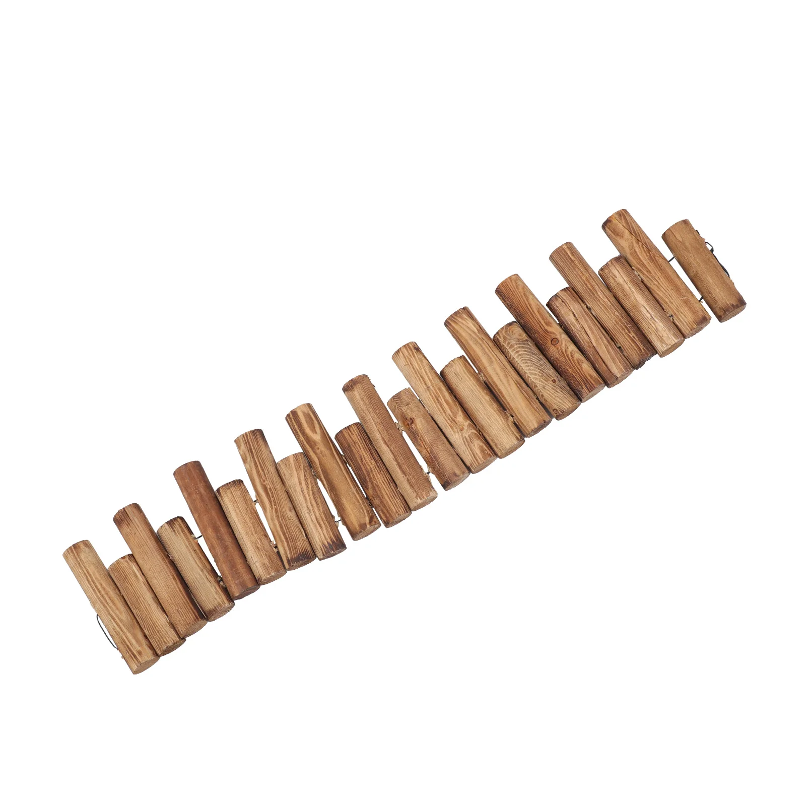 

1Pcs Wood Fence Carbonized Durable Garden Wooden Partition Flexible Lawn Decorative Fence for Courtyard Outdoor Yard Dividing