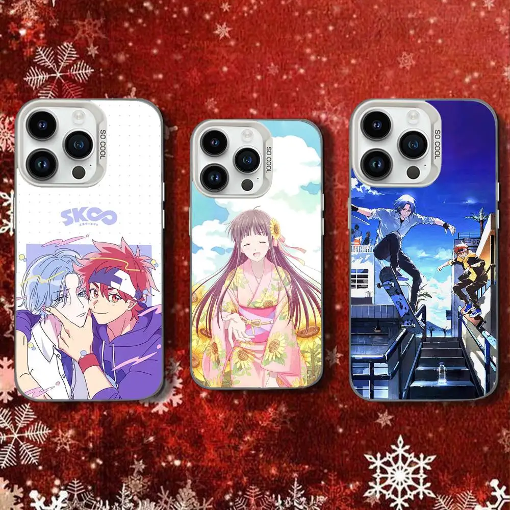 A-SK8S The cool InfinityS para iPhone 11,16,15,12,13,17,14,Pro,SE4,Max,Plus,Air,Mini funda para teléfono carcasa dura lujosa blanca