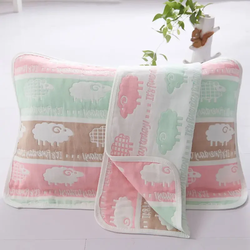 New Jacquard Pillow Towel Breathable Soft Household Printed Pillowcase Sweating Four Seasons Bedroom Pillows Cover Double Sided