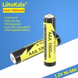 1-40PCS LiitoKala Ni-10/AAA 1.2V 1000mAh NiMH AAA Rechargeable Battery Suitable for Toys, Mice, Electronic Scales, Mouse Etc.