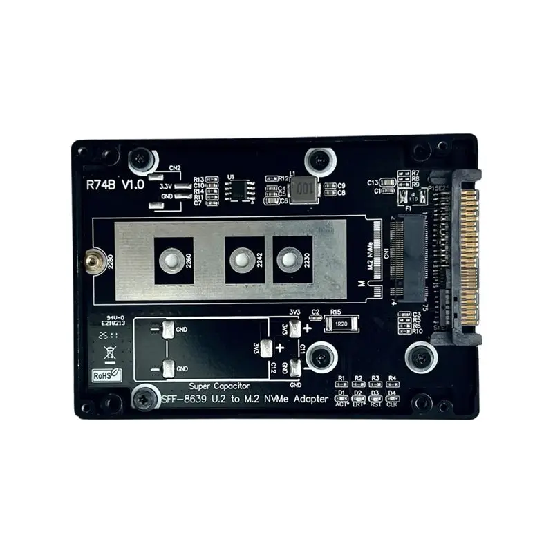 M. 2 Nvme To U. 2 SSD SFF8639 R74B Pcie 4.0 Adapter Hard Drive Box 2230/2242/2260/2280 SSD DDR4 M2 X4 128Gbps GEN3 GEN4